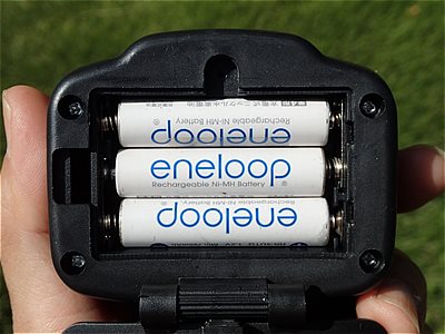 使用した電池はエネループ
