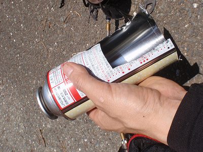 オプティマス NOVA+のバーナープレートを空き缶で自作