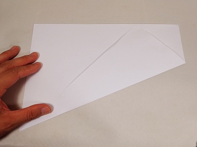 折り紙の要領でモノポールテントの設計図を作る